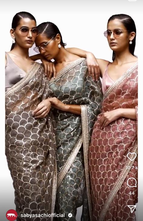 Lavina organza sequence saree