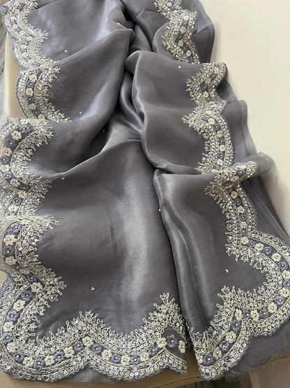 Liba organza partywear saree