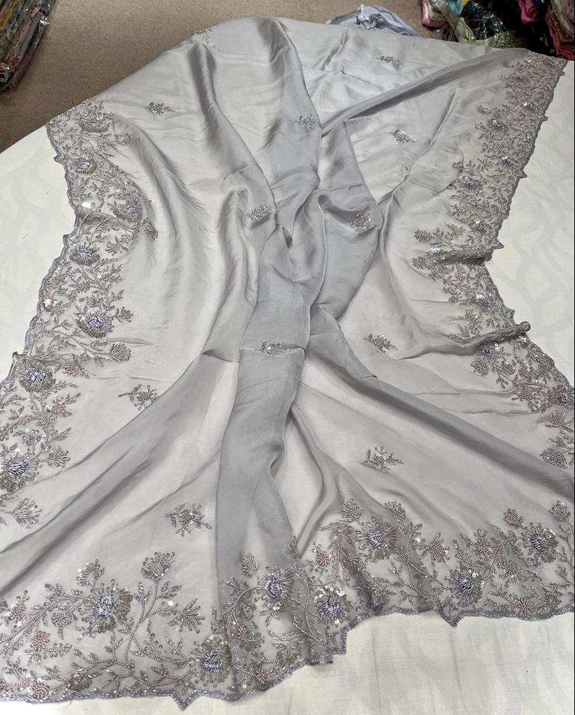 Alicia organza embroidered saree