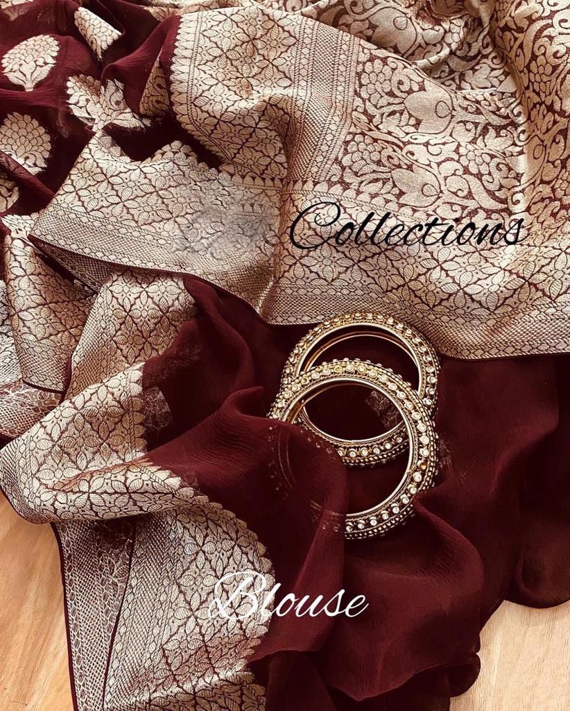 Almaira banarsi zari saree