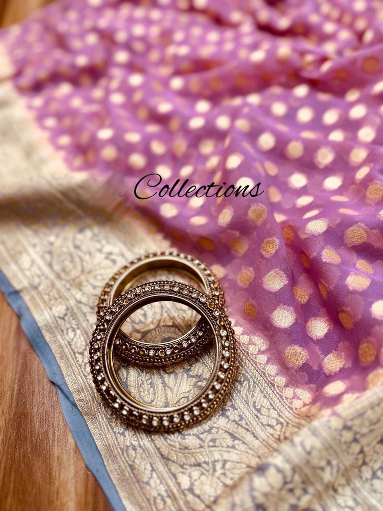 Pink handwoven Banarsi saree