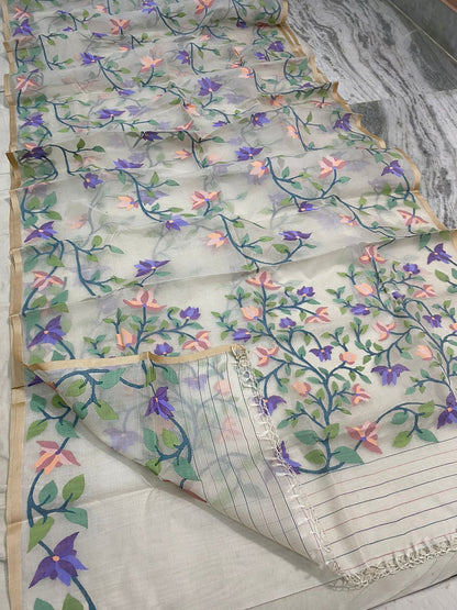 Lalita muslin jamdani saree