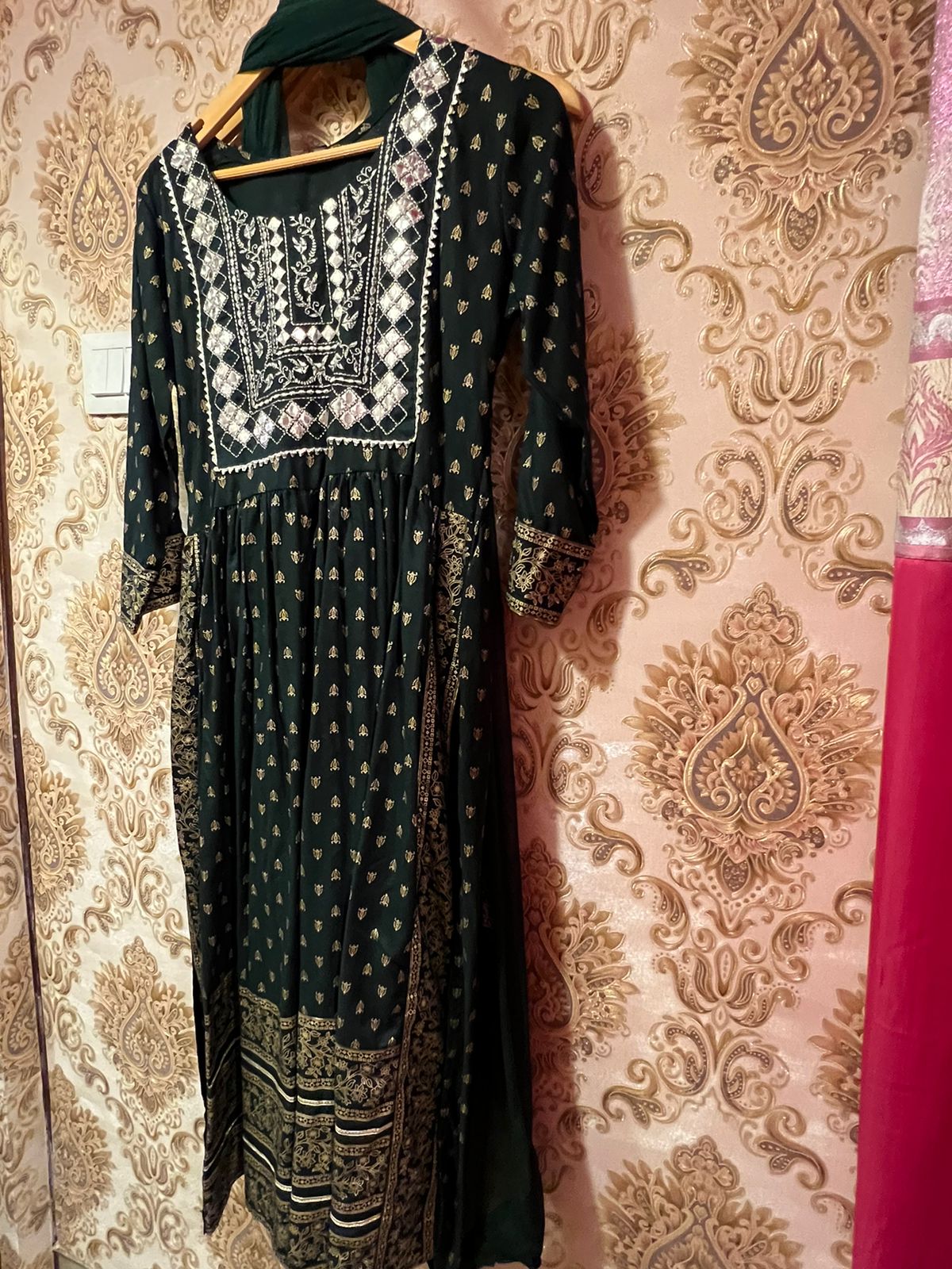 Emerald cotton suit piece