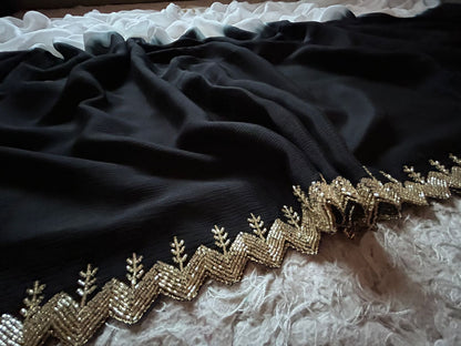 Nouvi crepe luxury saree