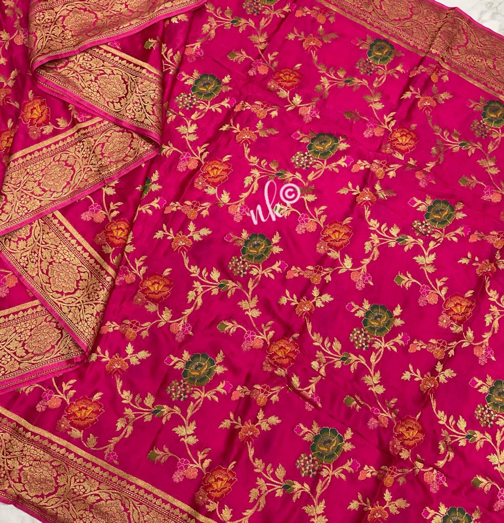 Silky Banarasi Meenakari saree