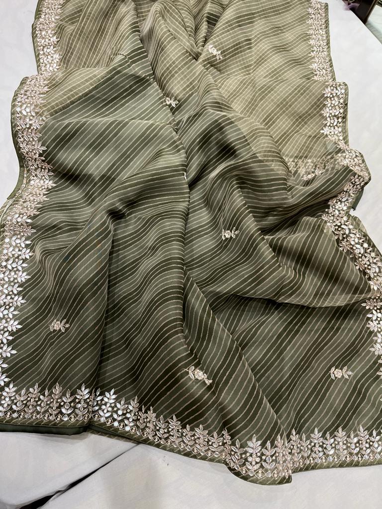 Lehariya gottappati organza saree
