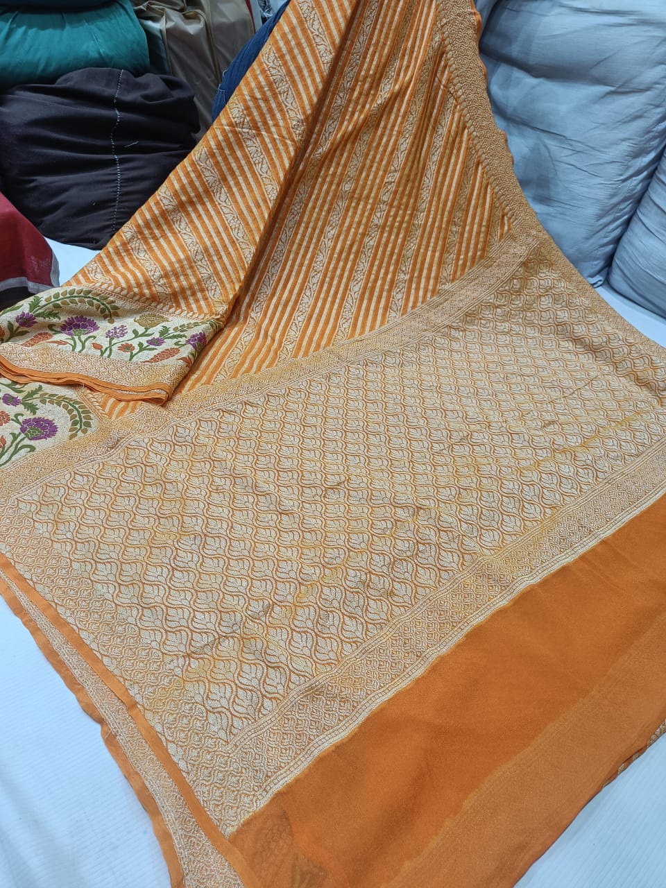 Maheera gorgette banarsi saree