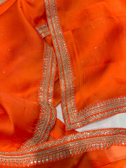 Rihana trendy organza saree