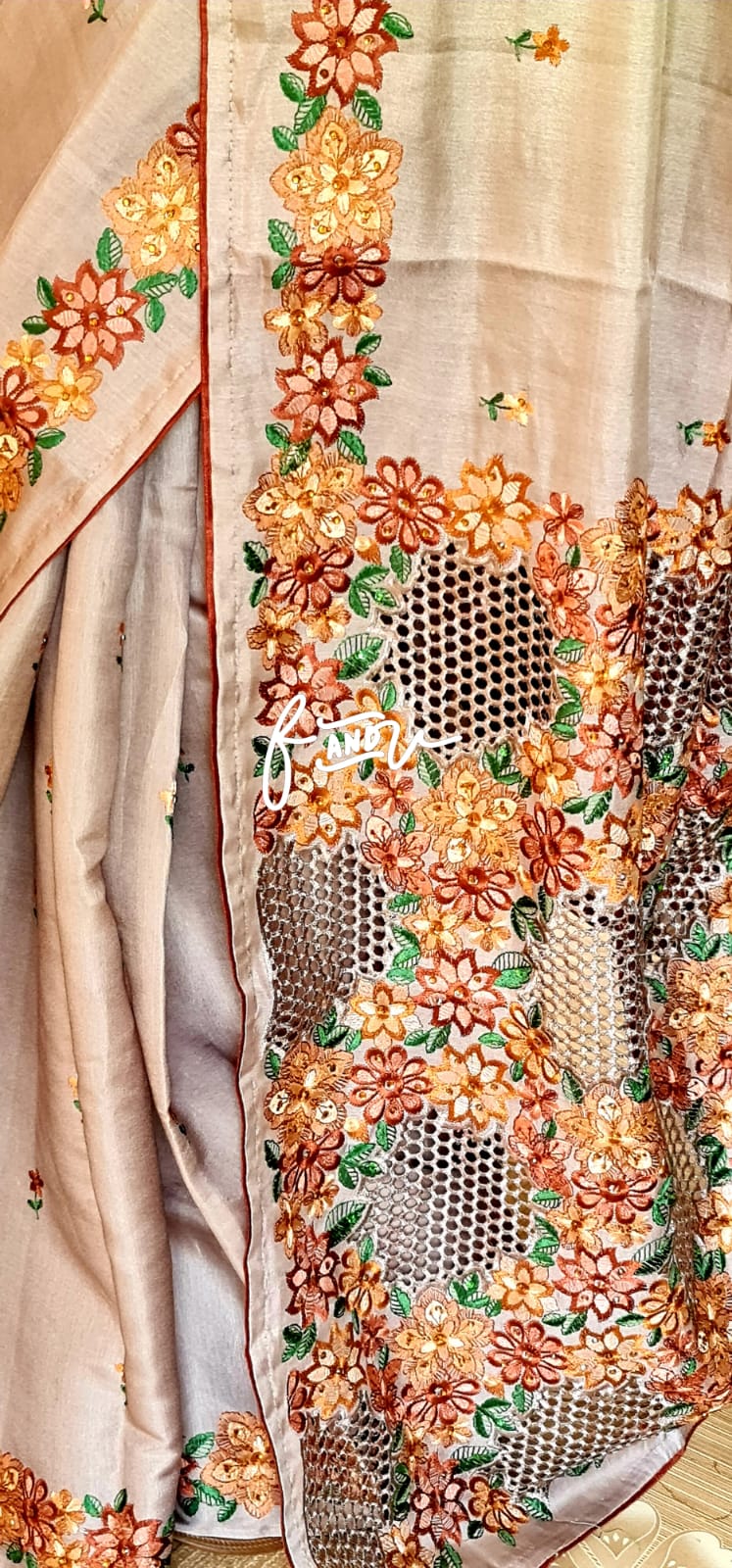 Soft tussar silk saree