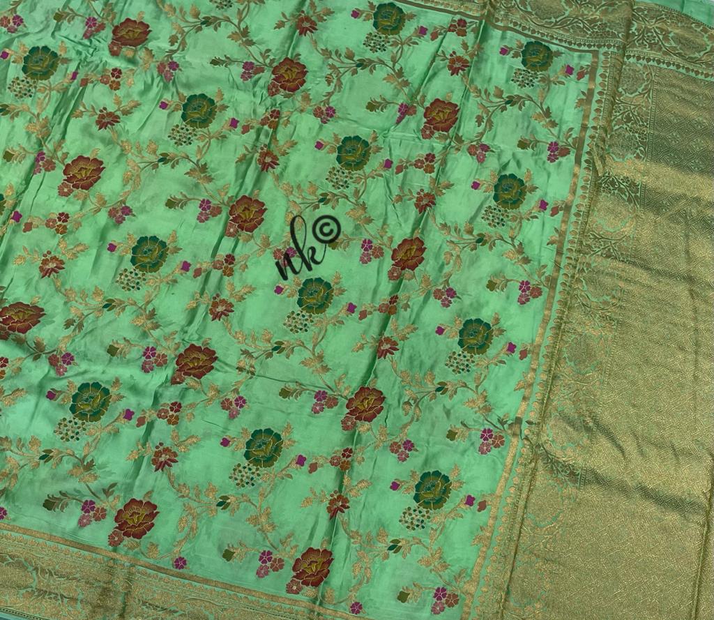 Silky Banarasi Meenakari saree
