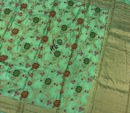Silky Banarasi Meenakari saree