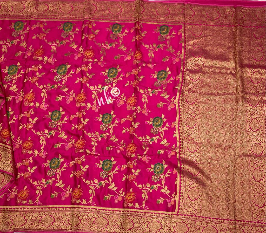 Silky Banarasi Meenakari saree