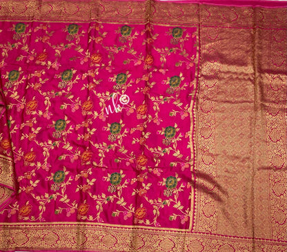 Silky Banarasi Meenakari saree