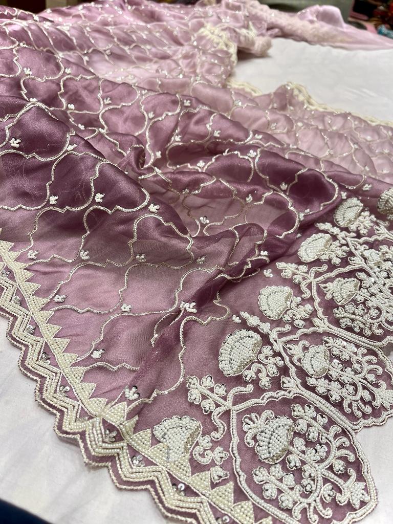Tissue organza zardosi sares