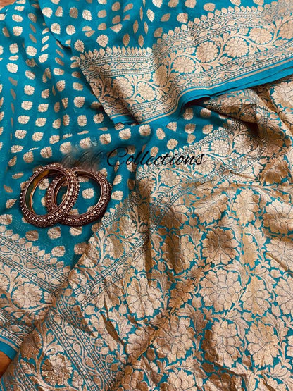 Firoza Banarsi weaved handloom saree