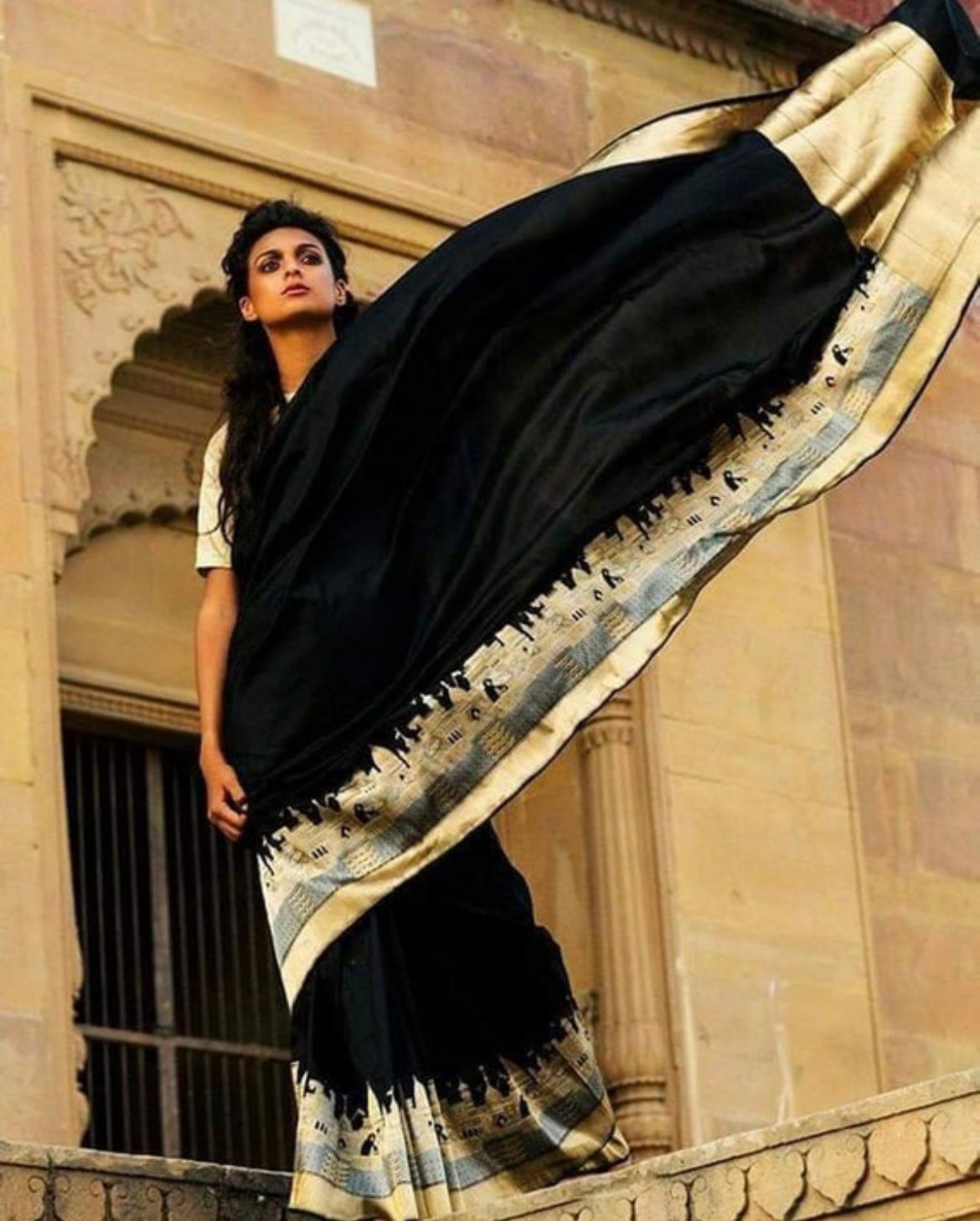 Gangaghat inspired katan saree