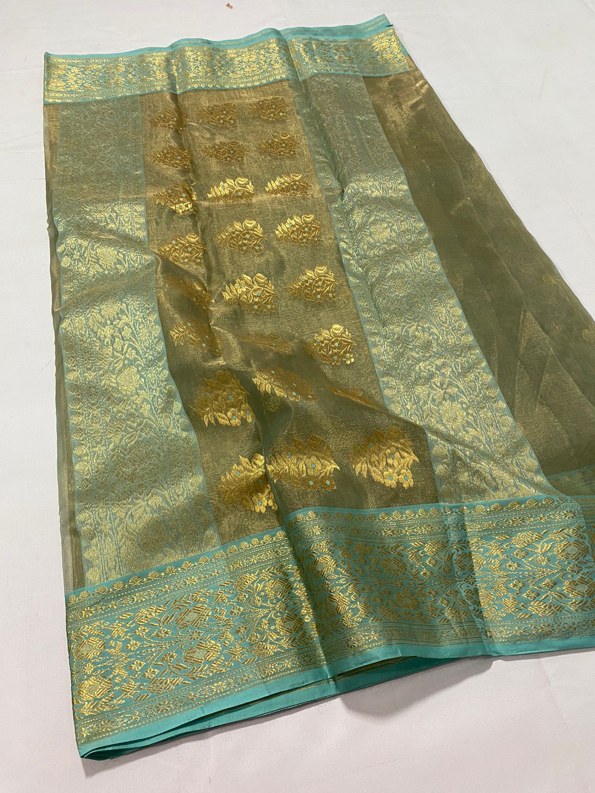 Boudi tissue Chanderi saree