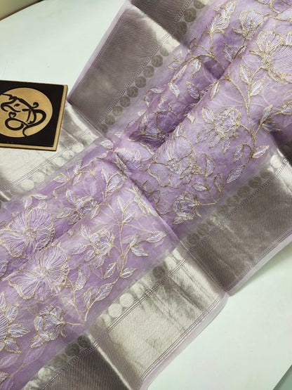 Tulips kora saree