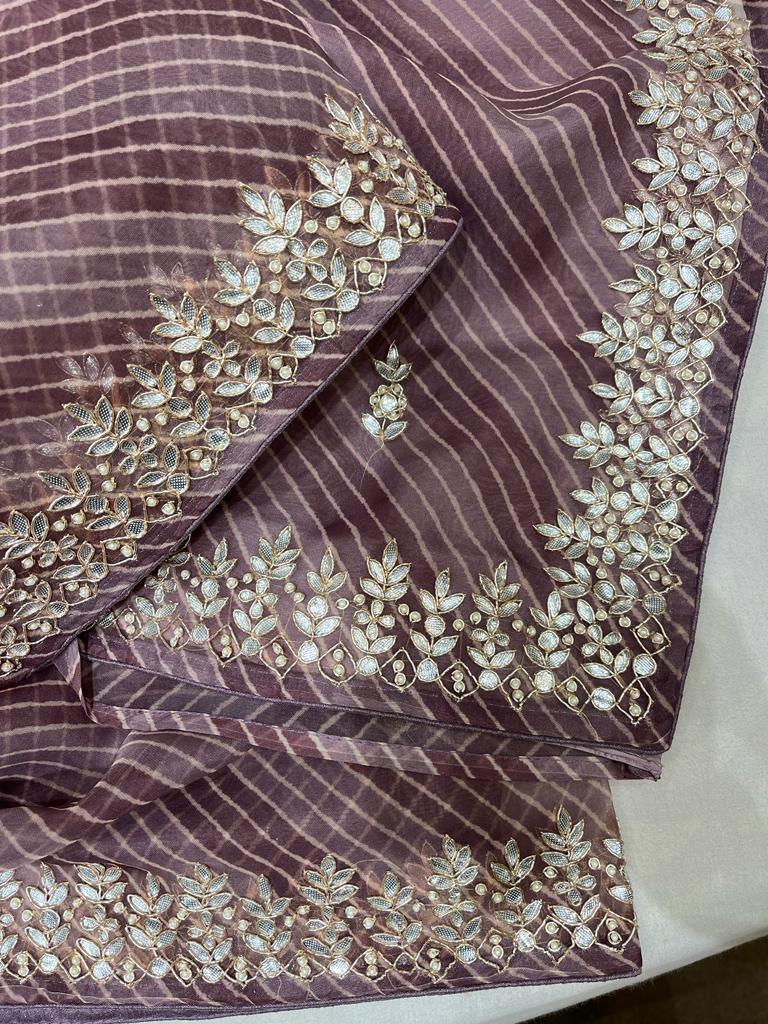 Lehariya gottappati organza saree