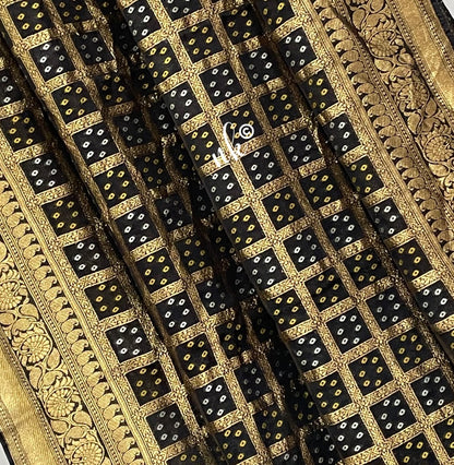 Bandhani gorgette saree