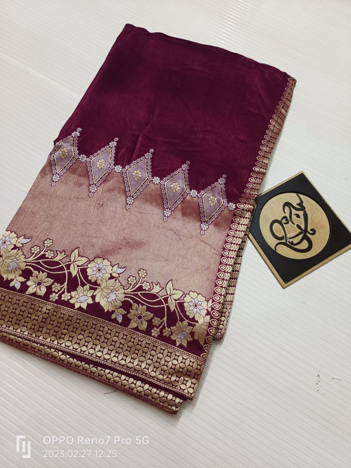 Floral Banarsi Monga saree