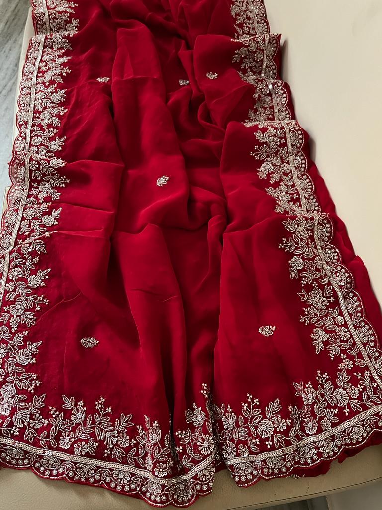 Yashsavi gorgette Indian saree