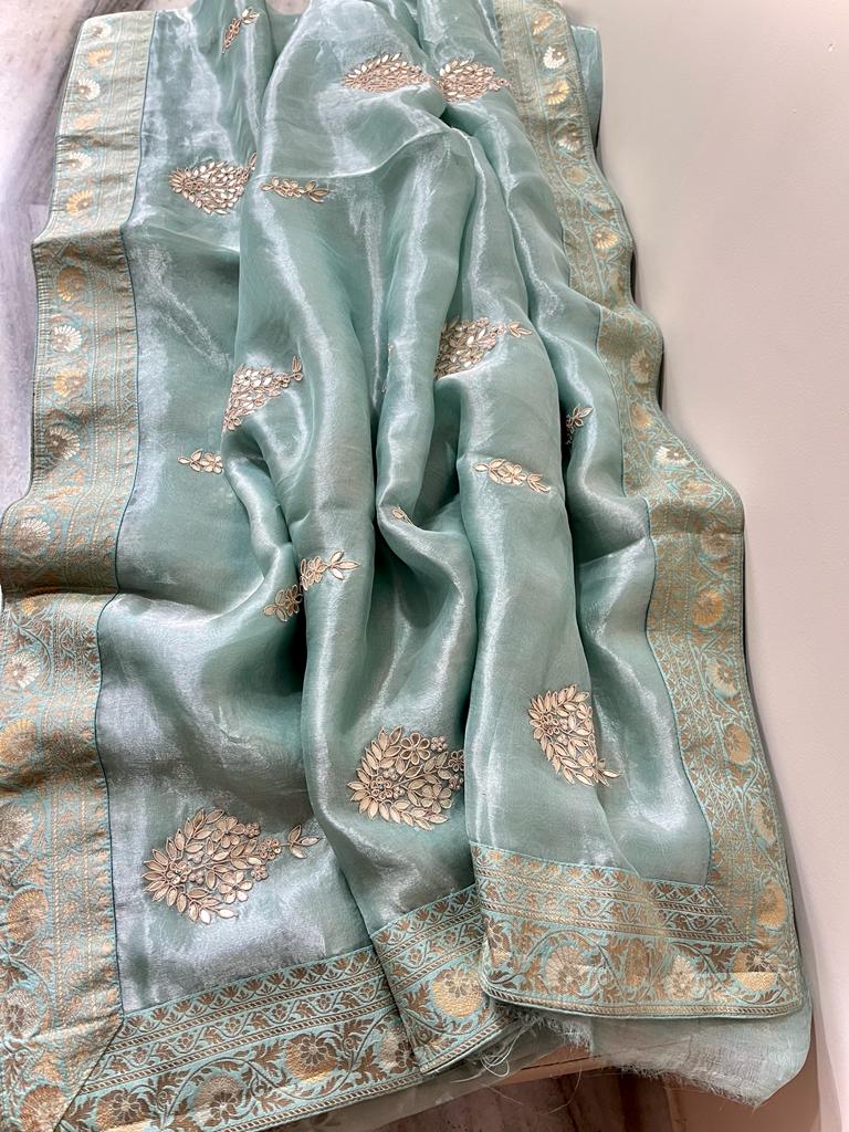 Kalki inspired tissue organza saree