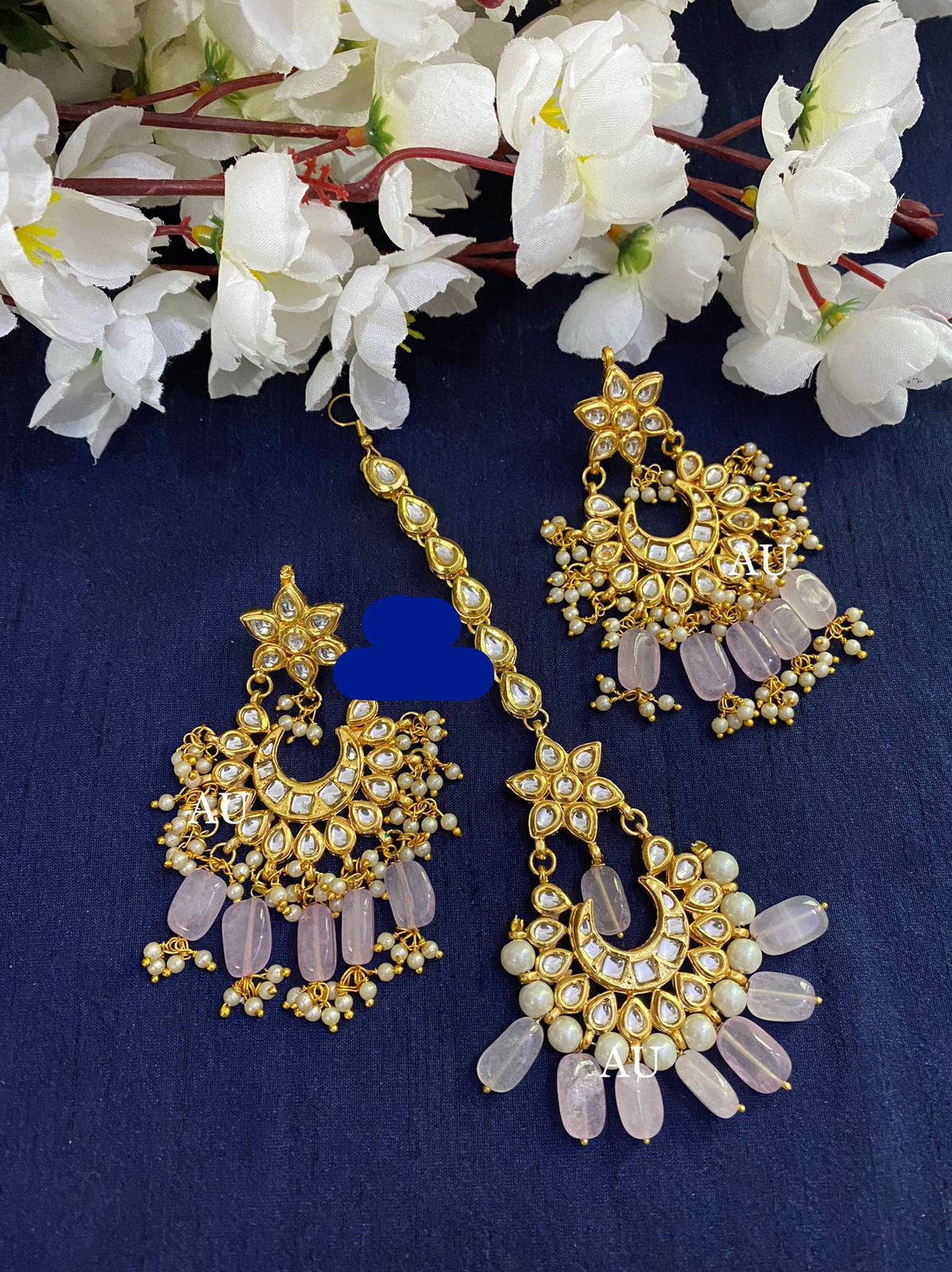 Nishani Kundan tikka set