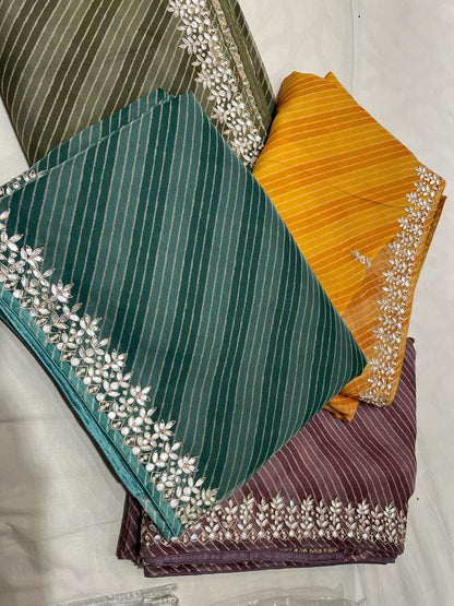 Lehariya gottappati organza saree