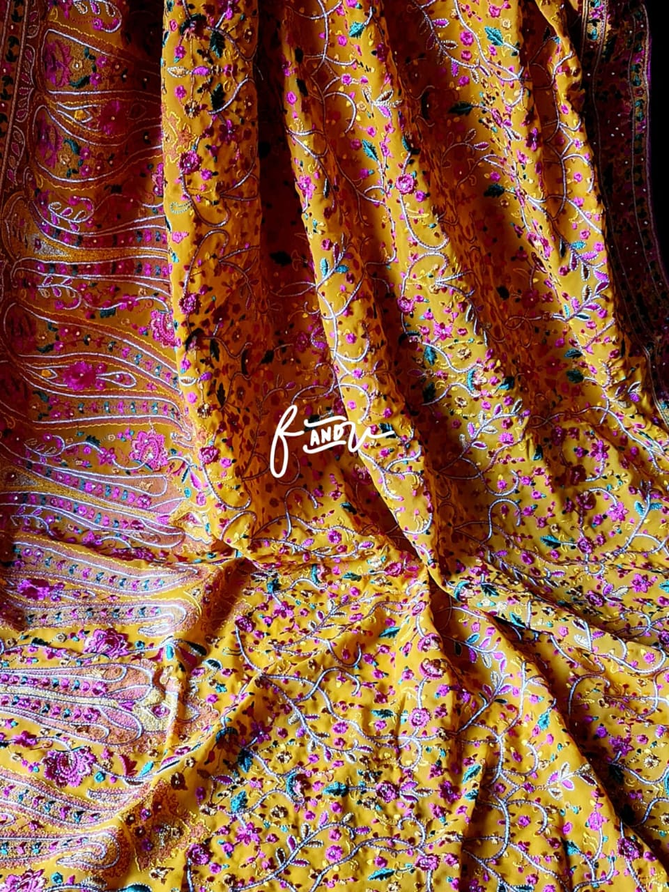 Paisley Kashmiri traditional saree