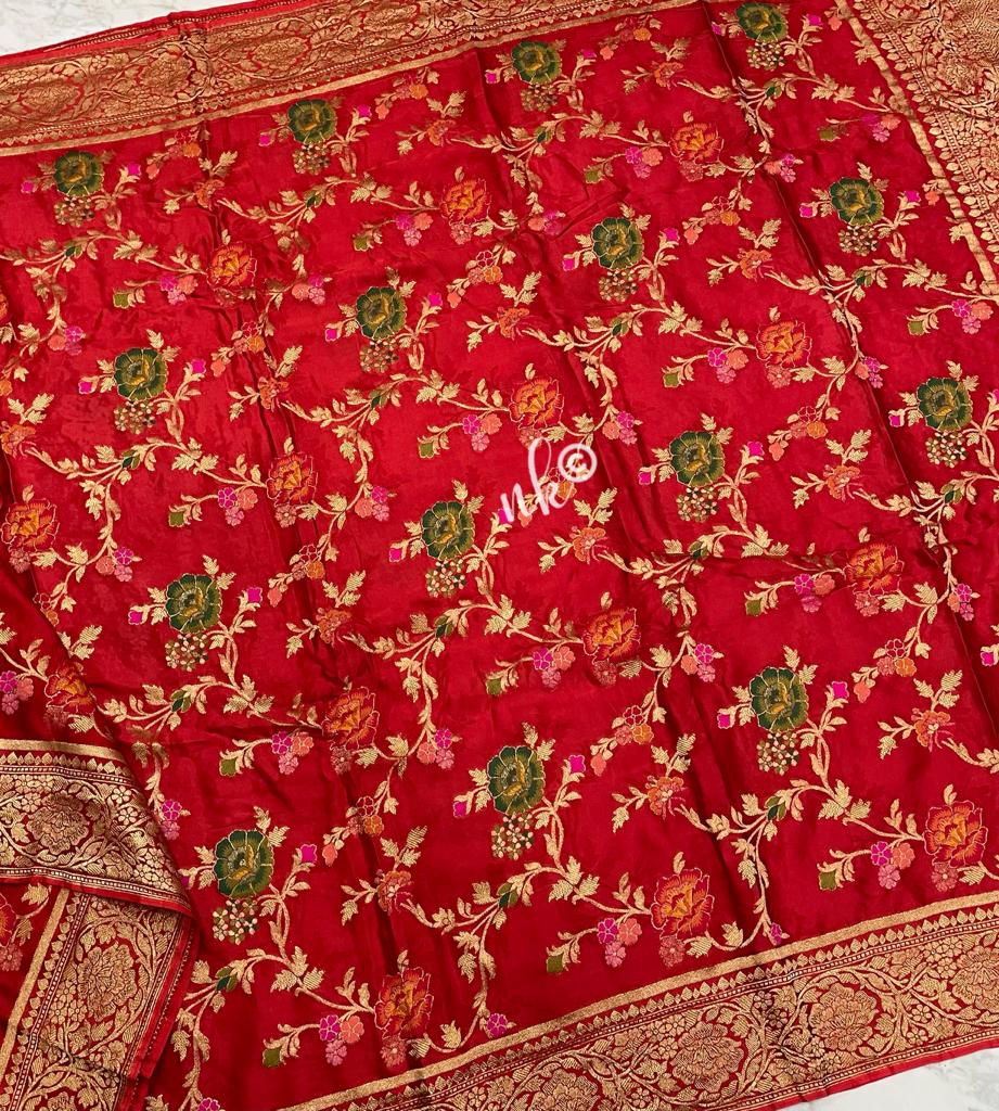 Silky Banarasi Meenakari saree