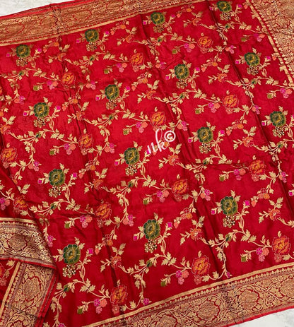 Silky Banarasi Meenakari saree