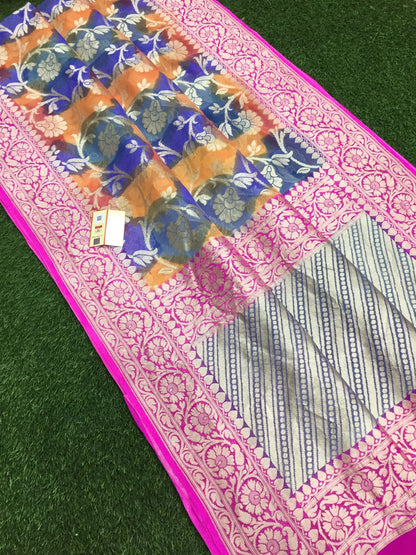 Ranisa khaddi gorgette saree