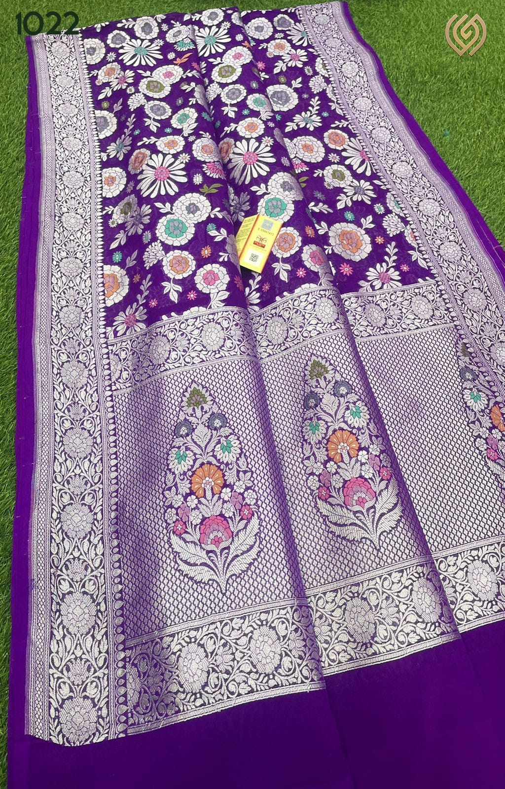 Purple tifli jangla saree