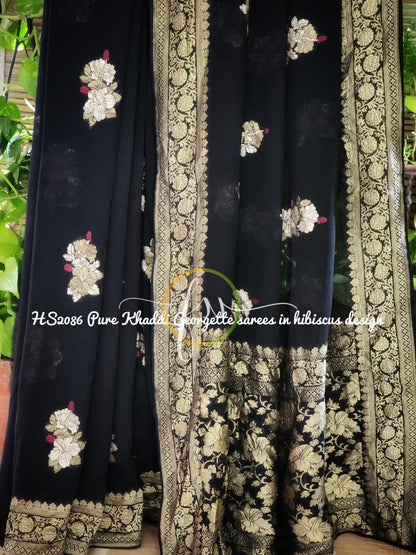 Raazvi khaddi Banarsi Meenakari saree