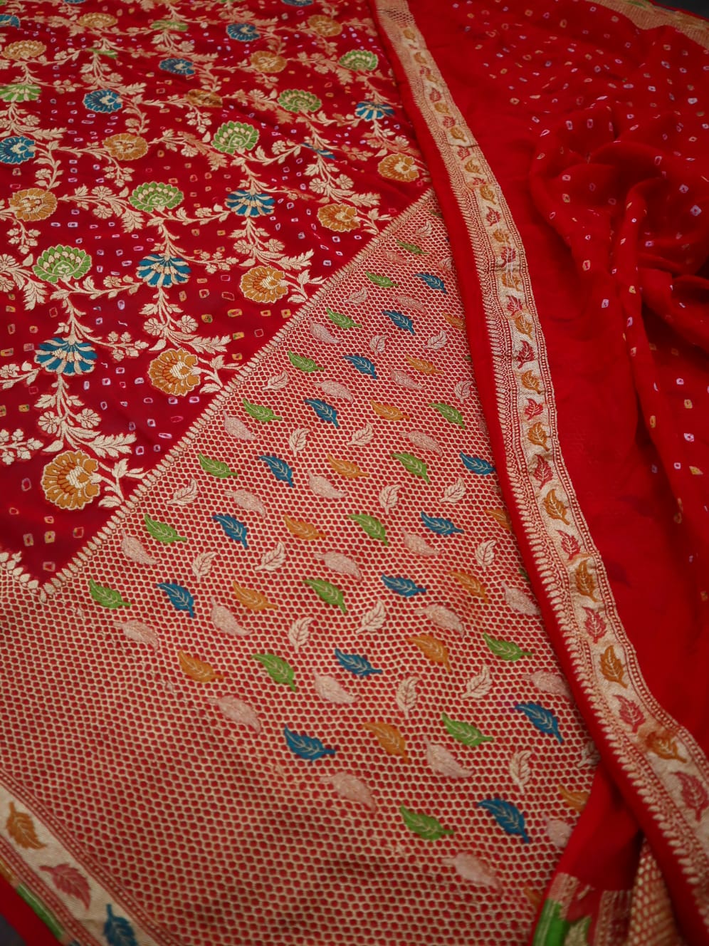 Durgesh khaddi Meenakari saree