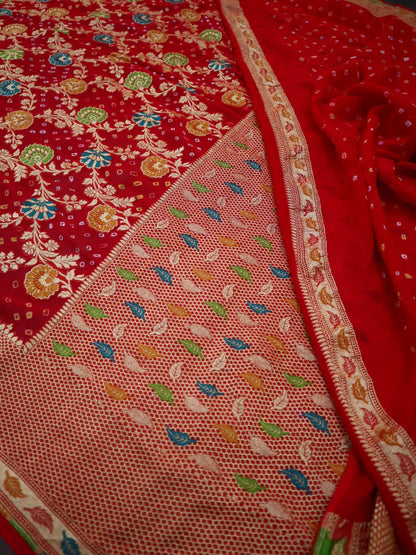 Durgesh khaddi Meenakari saree