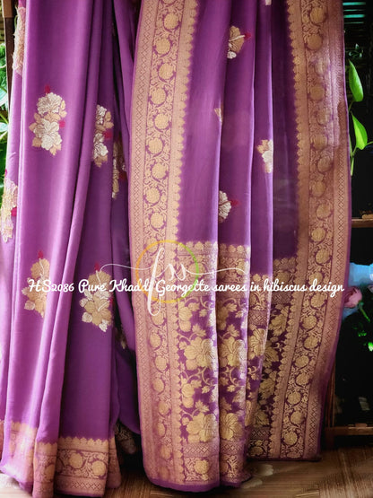 Raazvi khaddi Banarsi Meenakari saree