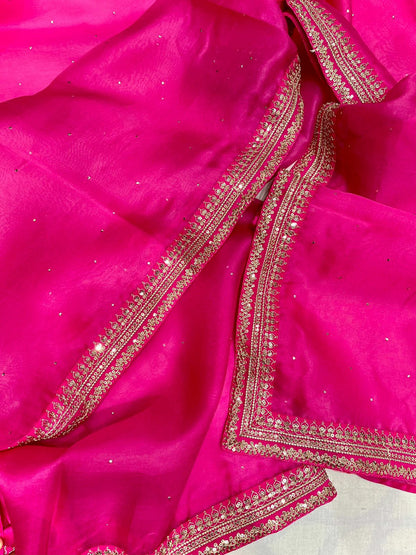 Kiwi organza sequence saree Indian sarees blouse women sari blouse