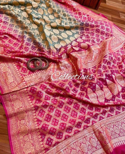 Alia inspired Bandhani saree