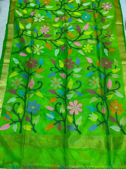 Lavika Muslin jamdani saree