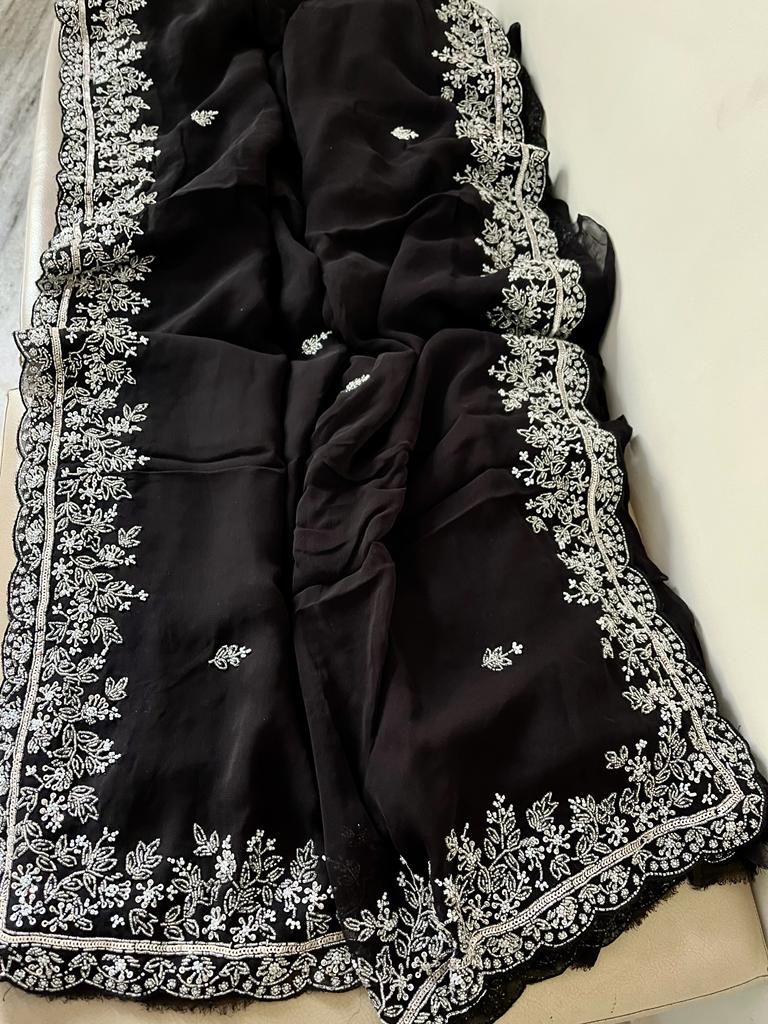 Yashsavi gorgette Indian saree