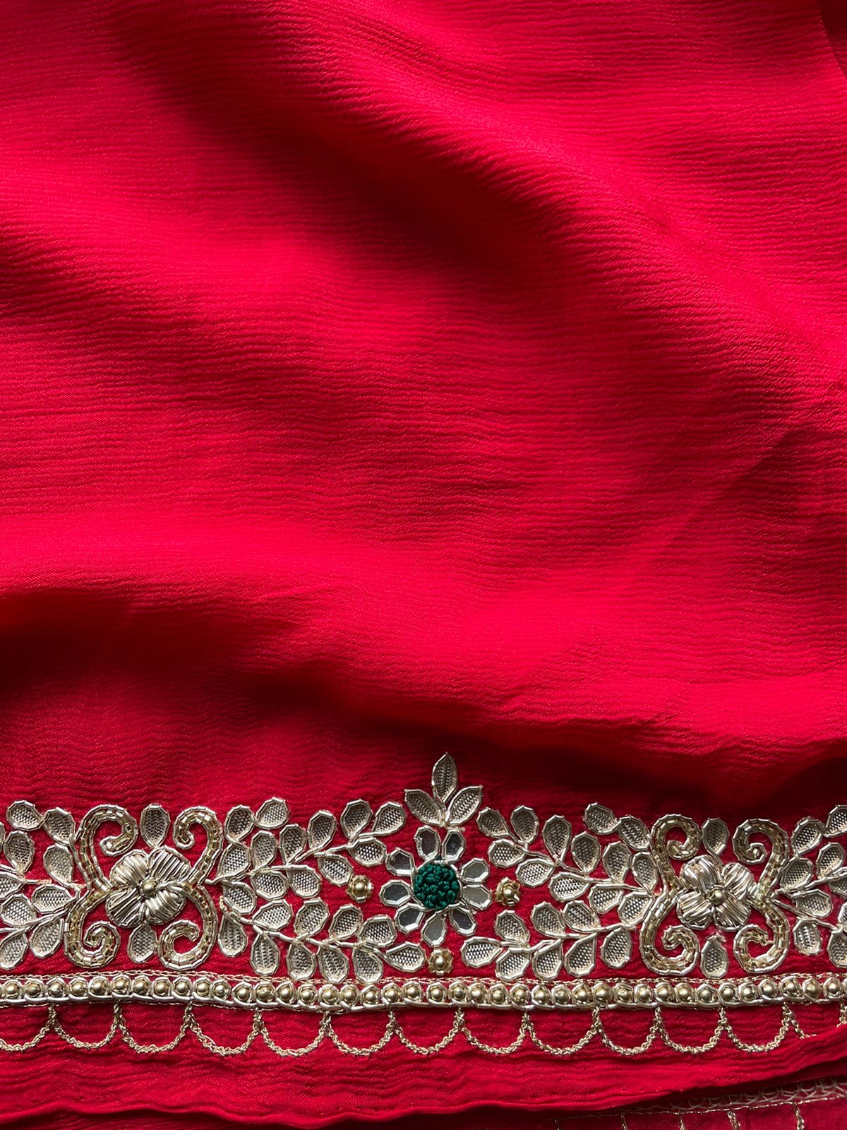 Harpreet satin gottapatti saree