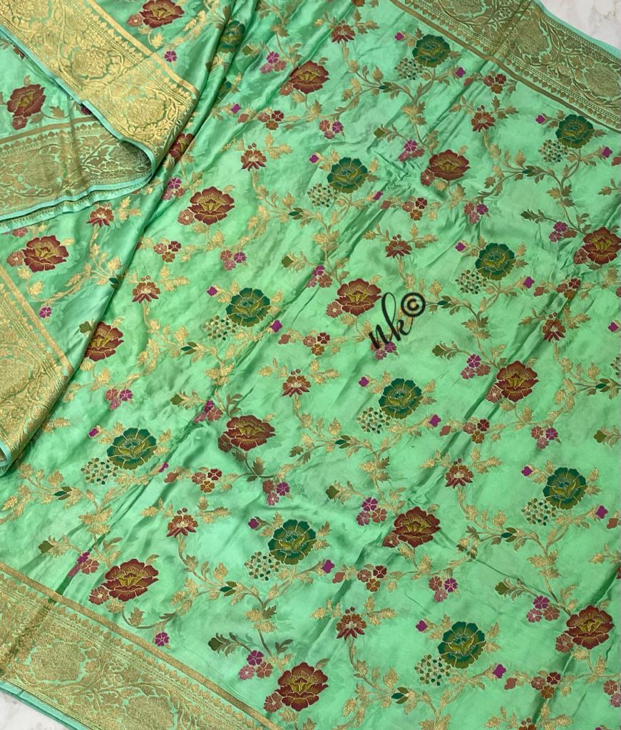 Silky Banarasi Meenakari saree