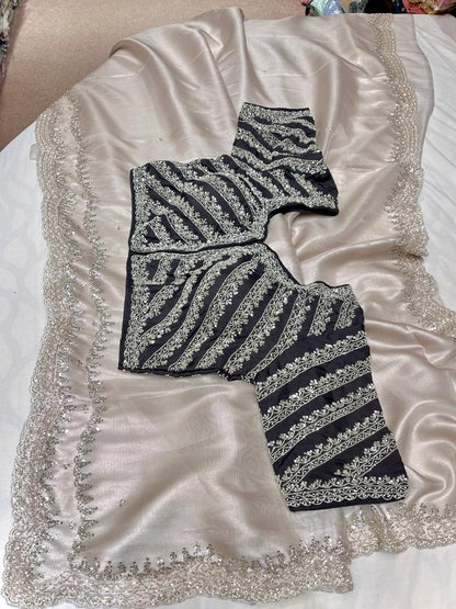 Zain’s tissue organza saree
