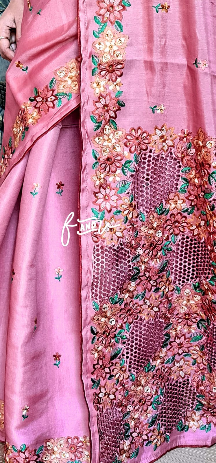 Soft tussar silk saree