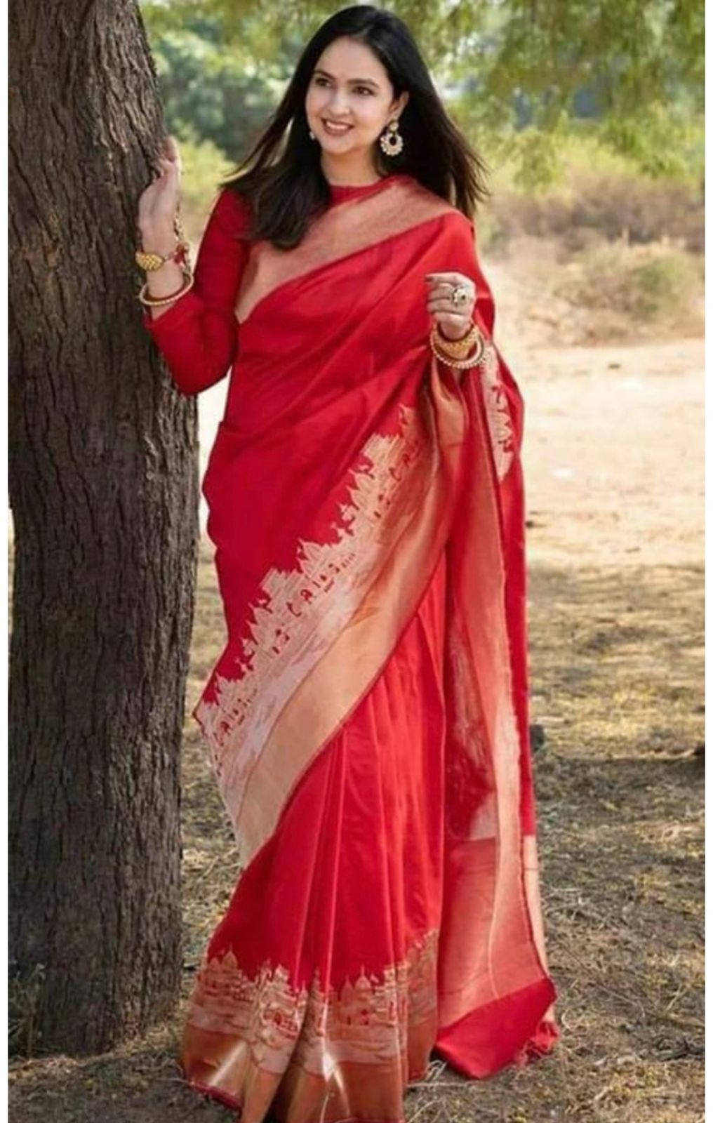 Gangaghat inspired katan saree
